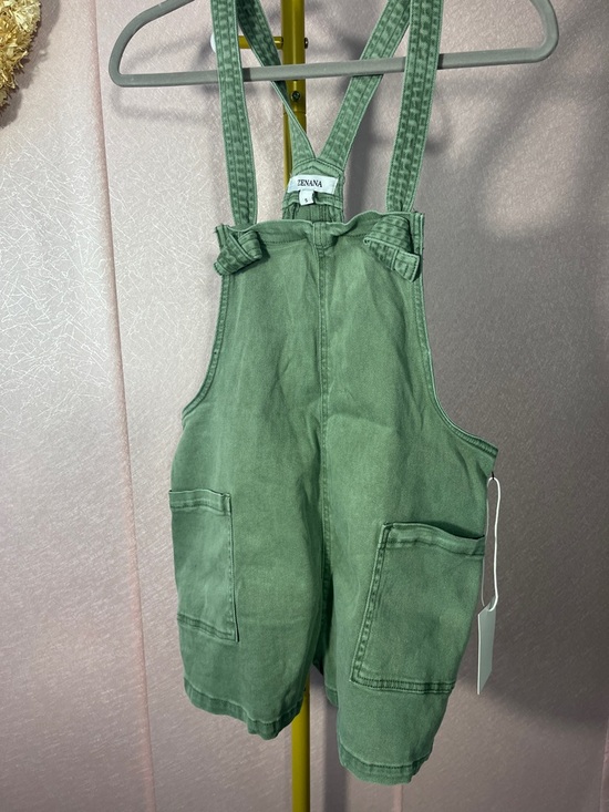 Zenana Outfitters Pants - Zenana Outfitters Sage Green Short Overalls Romper